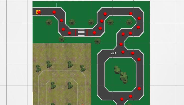 Waypoints rendered in Gazebo