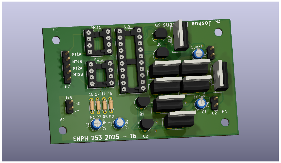 Dual H-Bridge PCB render